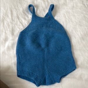 Olivier London Blue Knit Baby Romper